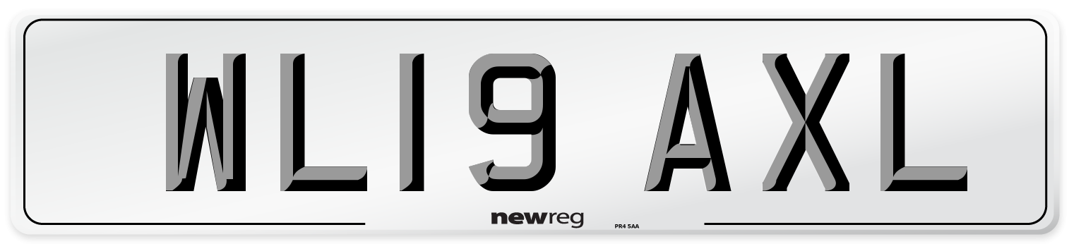 WL19 AXL Number Plate from New Reg